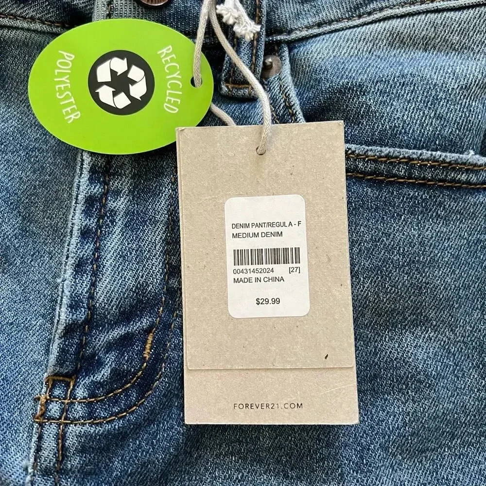 NWT - Forever21 - Jeans - High Rise Skinny Fit Skinny Leg - Size 27 - Picture 7 of 13